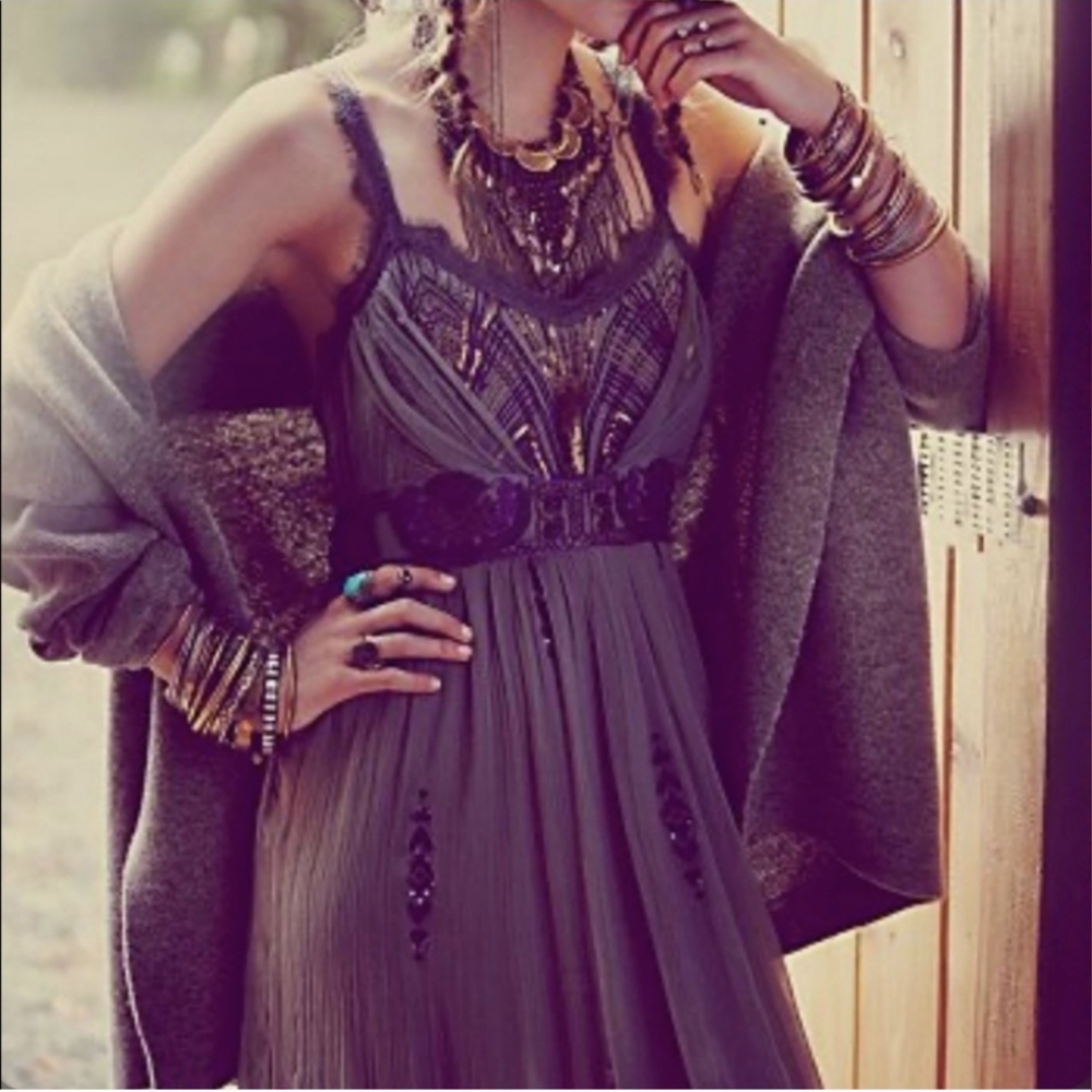 FREE PEOPLE Artemis Grecian Maxi Dress Size 2 - Picture 2 of 11